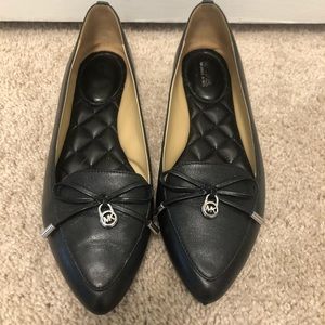 Michael Kors Black Leather Flats